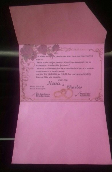 100 convite de casamento personalisado feito em cartolina