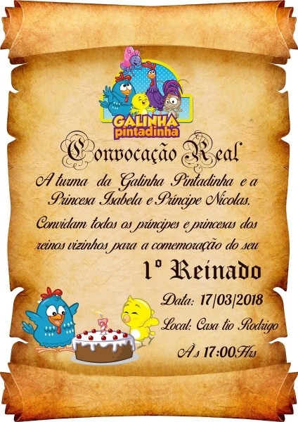 20 convite pergaminho galinha pintadinha 20 convite pergaminho galinha pintadinha