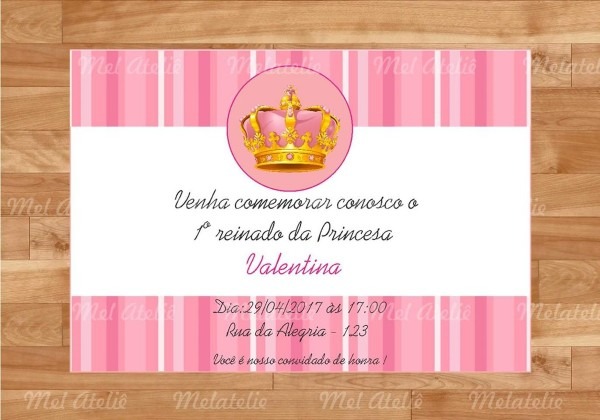 50 convites realeza rosa personalizados+envelope barato 50 convites realeza rosa personalizados+envelope barato