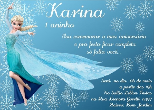 60 convites frozen personalizados + frete grátis 60 convites frozen personalizados + frete grátis