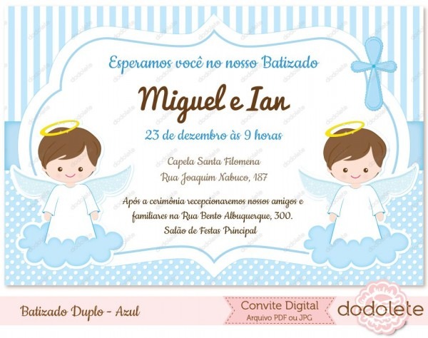 Batizado duplo azul Batizado duplo azul