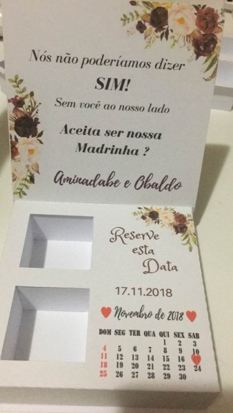 Arquivo molde convite para padrinhos  casamento