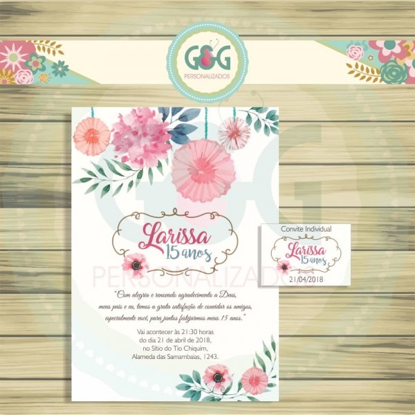 Arte convite 15 anos no elo7 Arte convite 15 anos no elo7