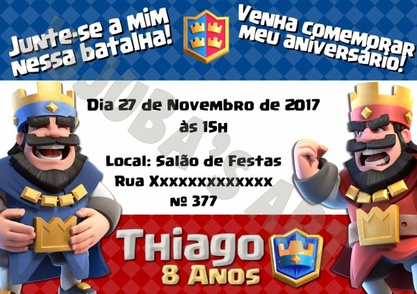 Arte digital convite clash royale Arte digital convite clash royale
