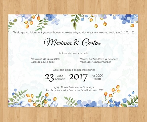 Arte digital convite de casamento Arte digital convite de casamento