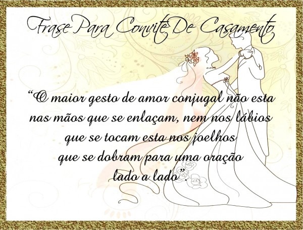 Bonita mensagem para convite de casamento grande melhores