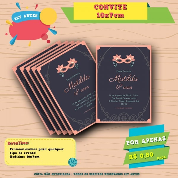 Convite 10x7 Convite 10x7