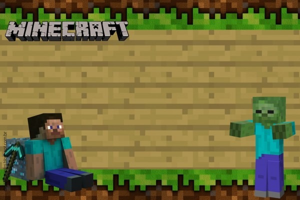 Festa aniversário digital minecraft para imprimir Festa aniversário digital minecraft para imprimir