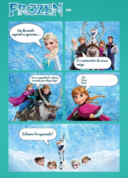 Passatempo da ana convite gibi frozen Passatempo da ana convite gibi frozen