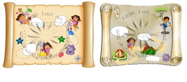 Art´s e vetores convite mapa da dora aventureira dois modelos Art´s e vetores convite mapa da dora aventureira dois modelos