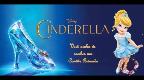 Convite animado cinderela baby no elo7 Convite animado cinderela baby no elo7