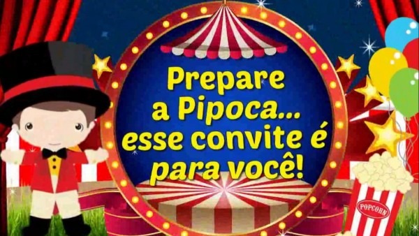 Convite animado circo no elo7 Convite animado circo no elo7