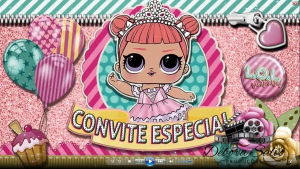 Convite animado l o l surprise no elo7 Convite animado l o l surprise no elo7