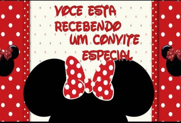 Convite animado minnie vermelha no elo7 Convite animado minnie vermelha no elo7