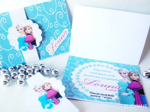 Convite aniversÃrio infantil frozen no elo7 Convite aniversÃrio infantil frozen no elo7
