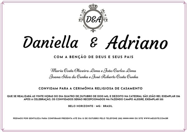 Convite casamento digital no elo7 Convite casamento digital no elo7