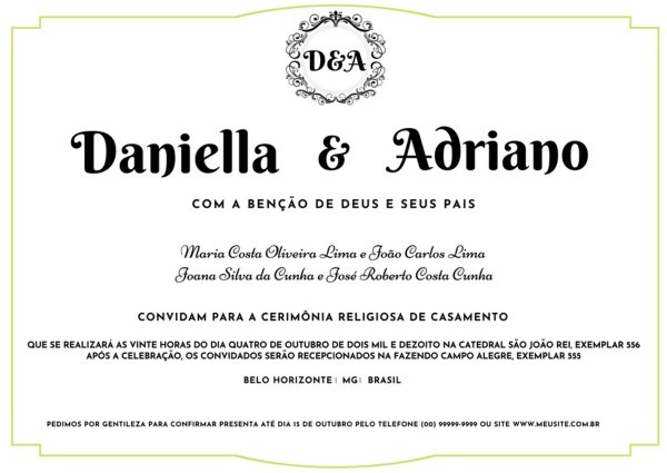 Convite casamento digital no elo7 Convite casamento digital no elo7