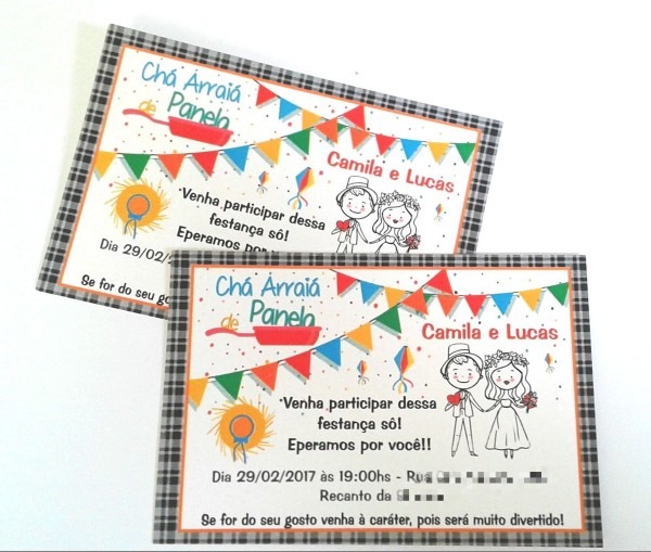 Convite chà de panela Convite chà de panela