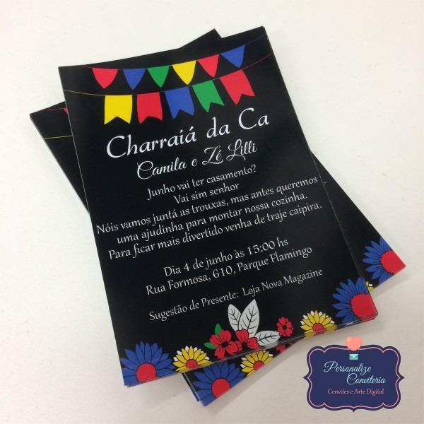 Convite chá de panela junino no elo7 Convite chá de panela junino no elo7