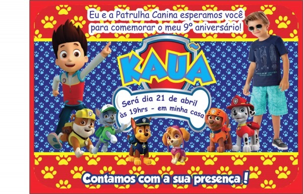 Convite com foto, foto montagem