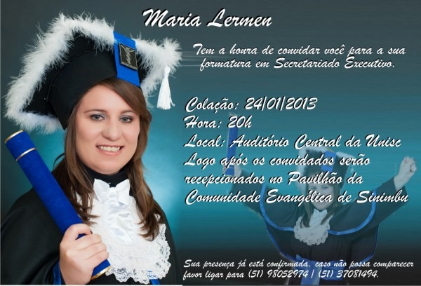 Convite de formatura no elo7 Convite de formatura no elo7