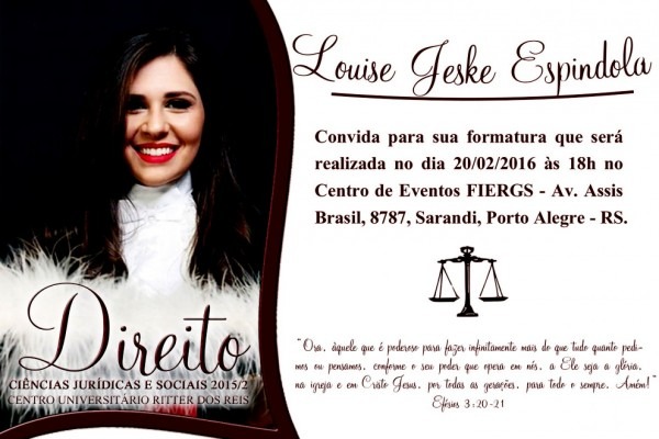 Convite de formatura online gratis bonita modelos convites direito