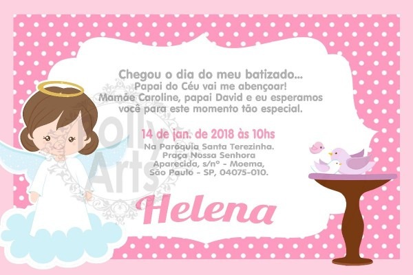 Convite digital batismo batizado ou convite padrinhos 02 Convite digital batismo batizado ou convite padrinhos 02