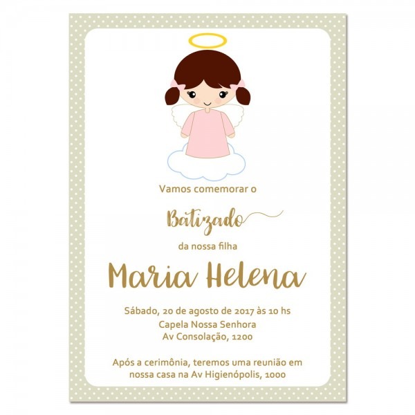 Convite digital batizado Convite digital batizado