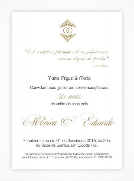 Convite digital bodas de ouro prata 02 no elo7 Convite digital bodas de ouro prata 02 no elo7