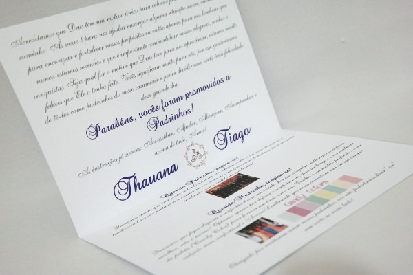 Convite especial para padrinhos no elo7 Convite especial para padrinhos no elo7