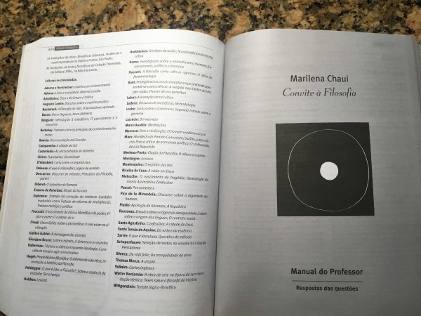 Convite Ã filosofia marilena chaui  livro professor  Ãtimo