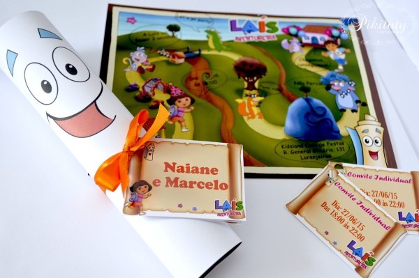 Convite mapa dora a aventureira no elo7 Convite mapa dora a aventureira no elo7