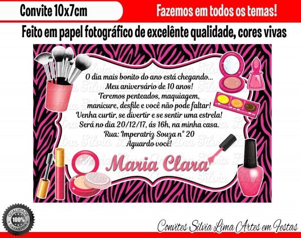 Convite maquiagem no elo7 Convite maquiagem no elo7