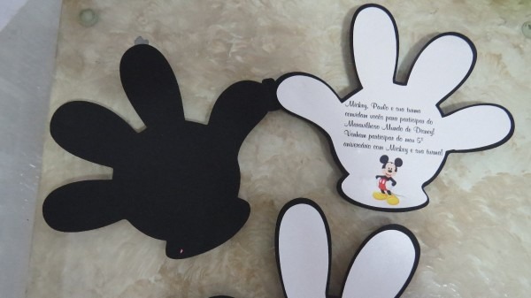 Convite mÃ£o mickey