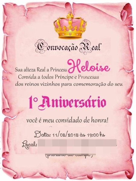 Convite pergaminho realeza rosa no elo7 Convite pergaminho realeza rosa no elo7