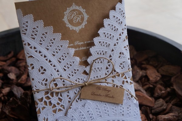 Convite renda de papel no elo7 Convite renda de papel no elo7