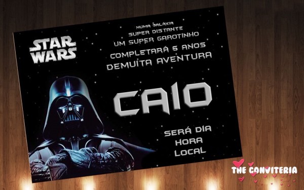 Convite star wars no elo7 Convite star wars no elo7