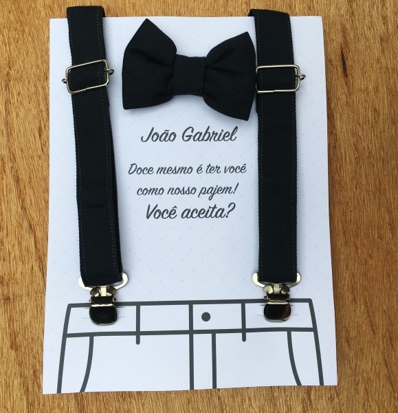 Convite suspensório e gravata borboleta no elo7 Convite suspensório e gravata borboleta no elo7
