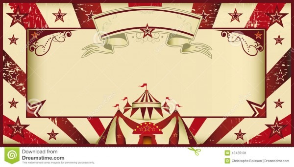 Convite vermelho do circo do vintage ilustração do vetor Convite vermelho do circo do vintage ilustração do vetor