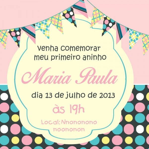 Convite zap (virtual) arraial menina junina no elo7 Convite zap (virtual) arraial menina junina no elo7