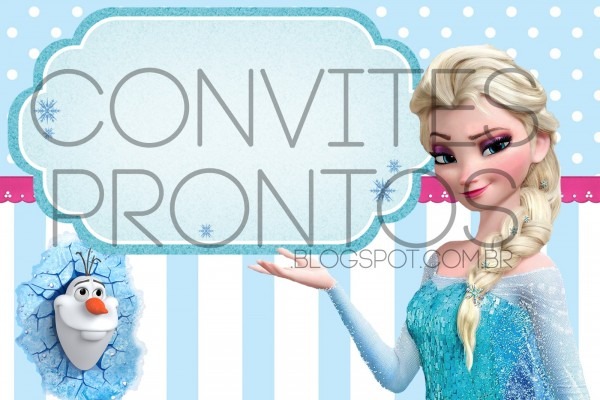 Convite princesa elsa frozen Convite princesa elsa frozen
