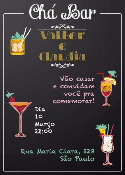 50 convites para chÃ¡ bar