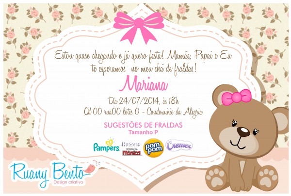 Convite cha de bebe Convite cha de bebe