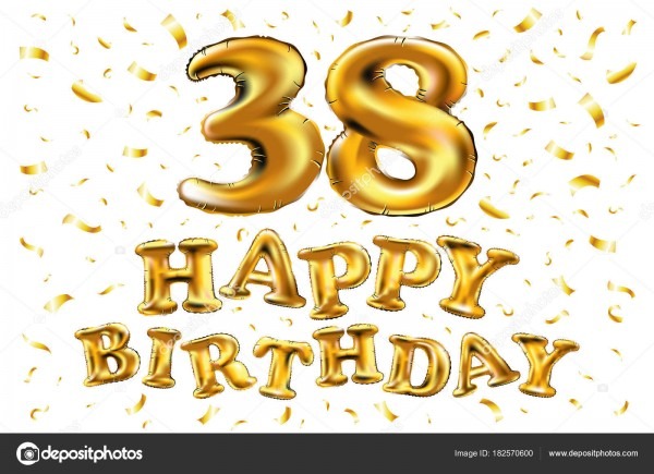 Aniversário de 38 anos, feliz aniversário de alegria ilustração Aniversário de 38 anos, feliz aniversário de alegria ilustração