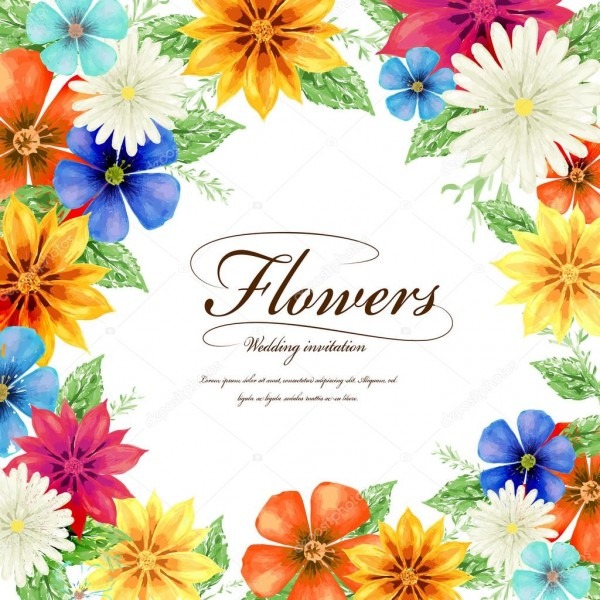 Modelo de convite de casamento floral atraente estilo tropical Modelo de convite de casamento floral atraente estilo tropical