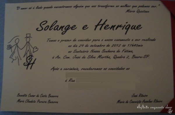 Infinito enquanto dure testado e aprovado convites de casamento Infinito enquanto dure testado e aprovado convites de casamento