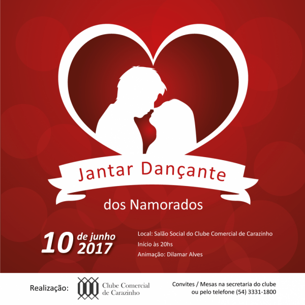 Jantar dançante dos namorados Jantar dançante dos namorados