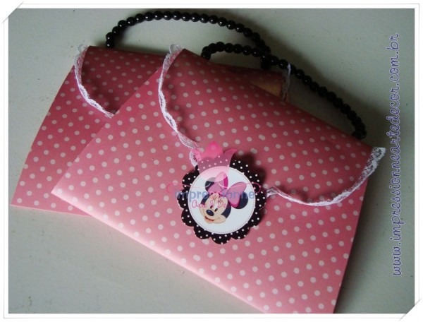 Impressionne {convite} bolsinha da minnie rosa Impressionne {convite} bolsinha da minnie rosa