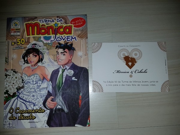 Mangá turma da mônica jovem 50 casamento do século + convite Mangá turma da mônica jovem 50 casamento do século + convite