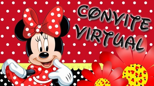 Convite virtual minnie vermelha Convite virtual minnie vermelha